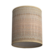 Paralume Cilindro in tessuto con attacco E27 - 100% Made in Italy - Rafia naturale