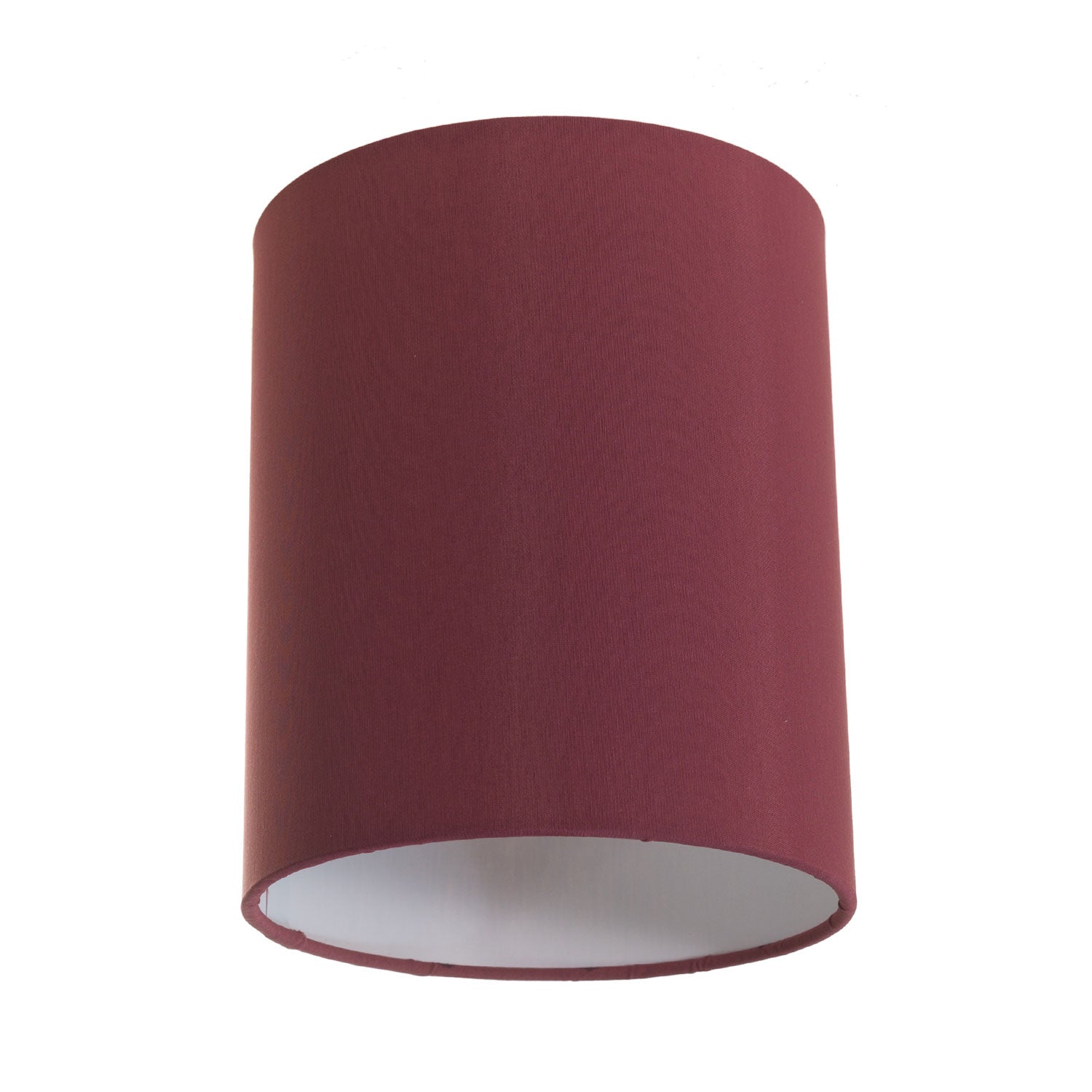 Paralume Cilindro in tessuto con attacco E27 - 100% Made in Italy - Teletta bordeaux