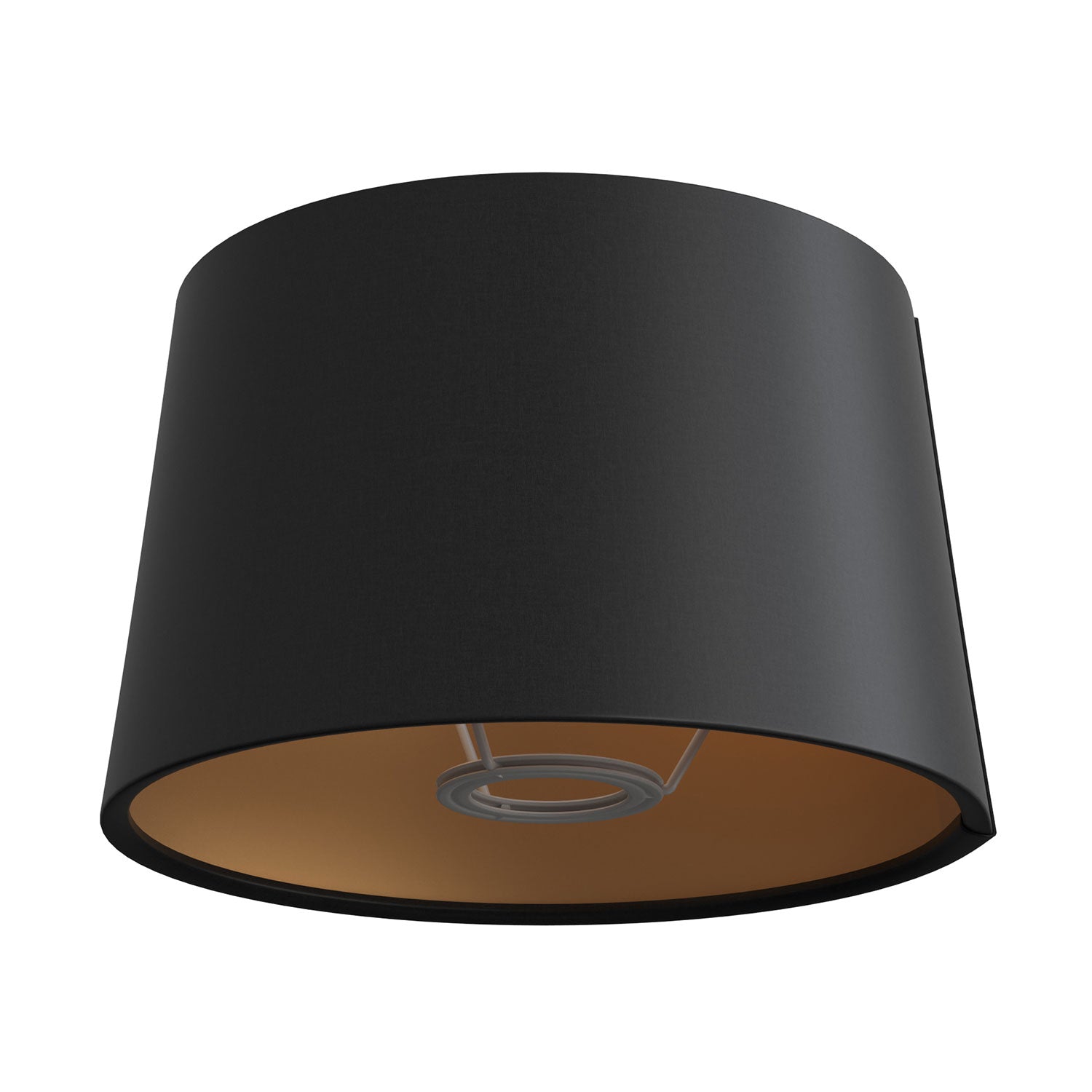 Lampada da terra MAG-Y con base metallica tonda e paralume Athena - Nero