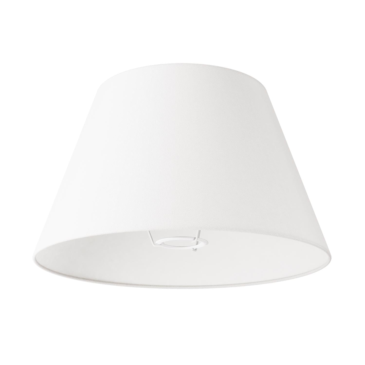 Lampada da terra MAG-Y con base metallica tonda e paralume Impero M - Bianco opaco