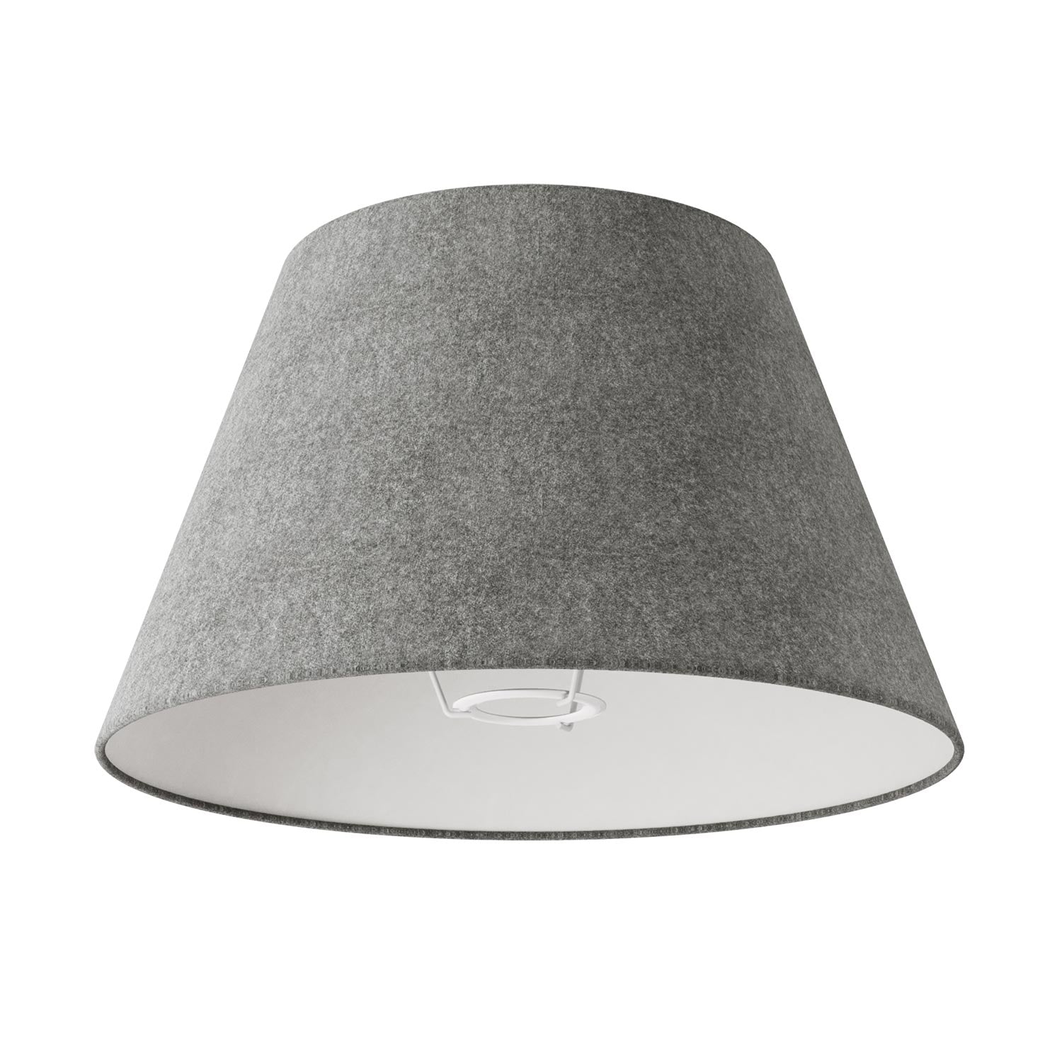 Paralume Impero M in tessuto per lampada da tavolo o applique con attacco E27 - Made in Italy - Lana grigio scura