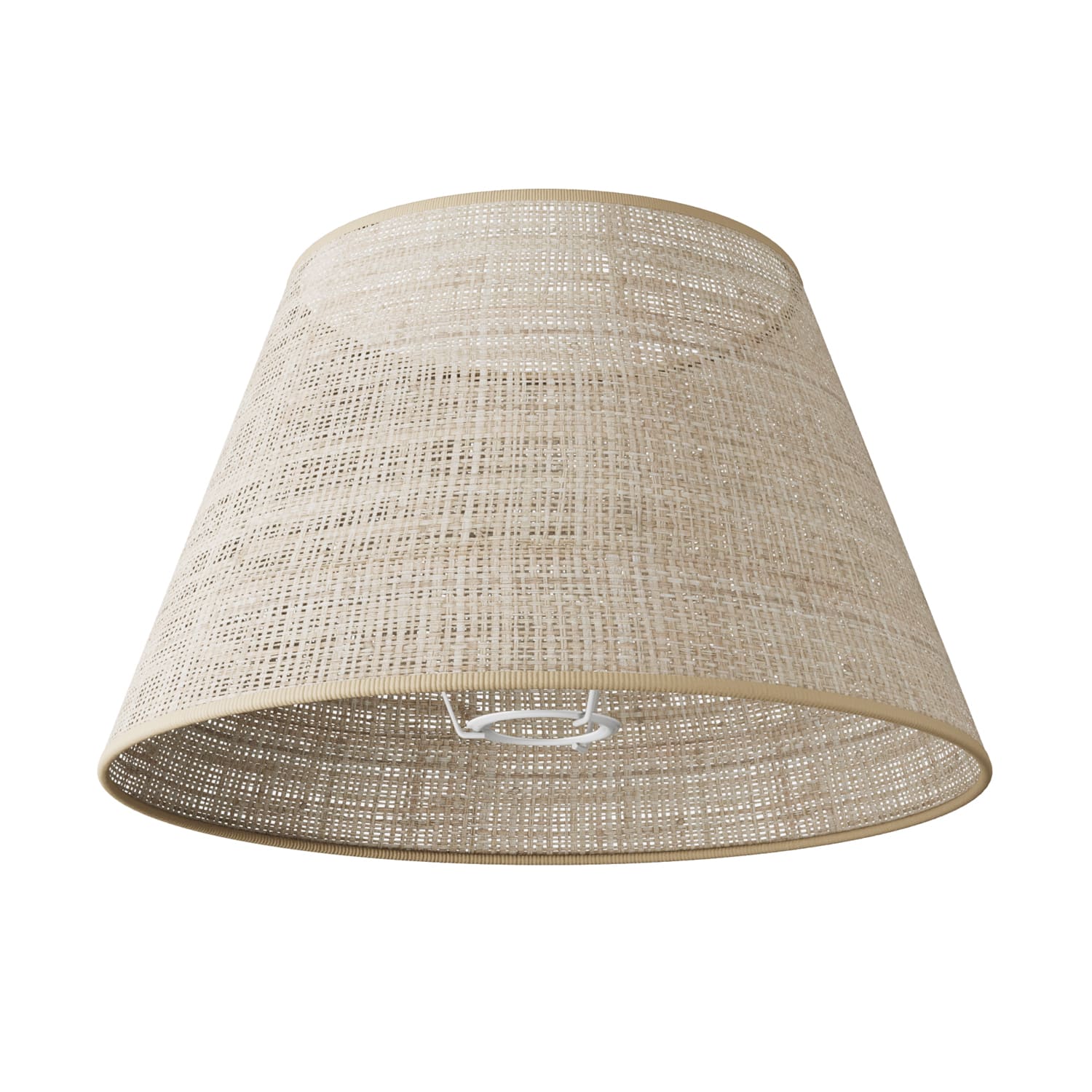 Paralume Impero M in tessuto per lampada da tavolo o applique con attacco E27 - Made in Italy - Rafia naturale