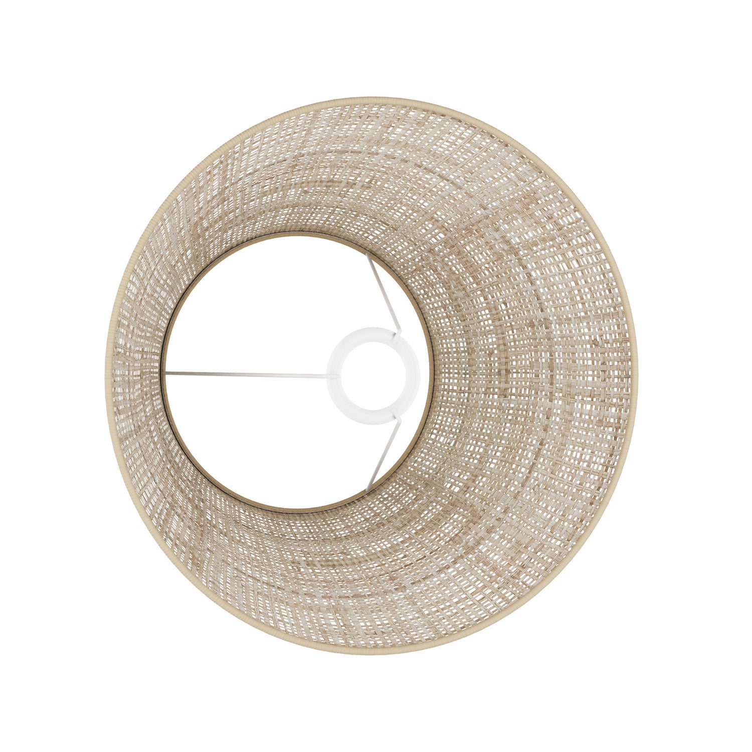 Paralume Impero M in tessuto per lampada da tavolo o applique con attacco E27 - Made in Italy - Rafia naturale