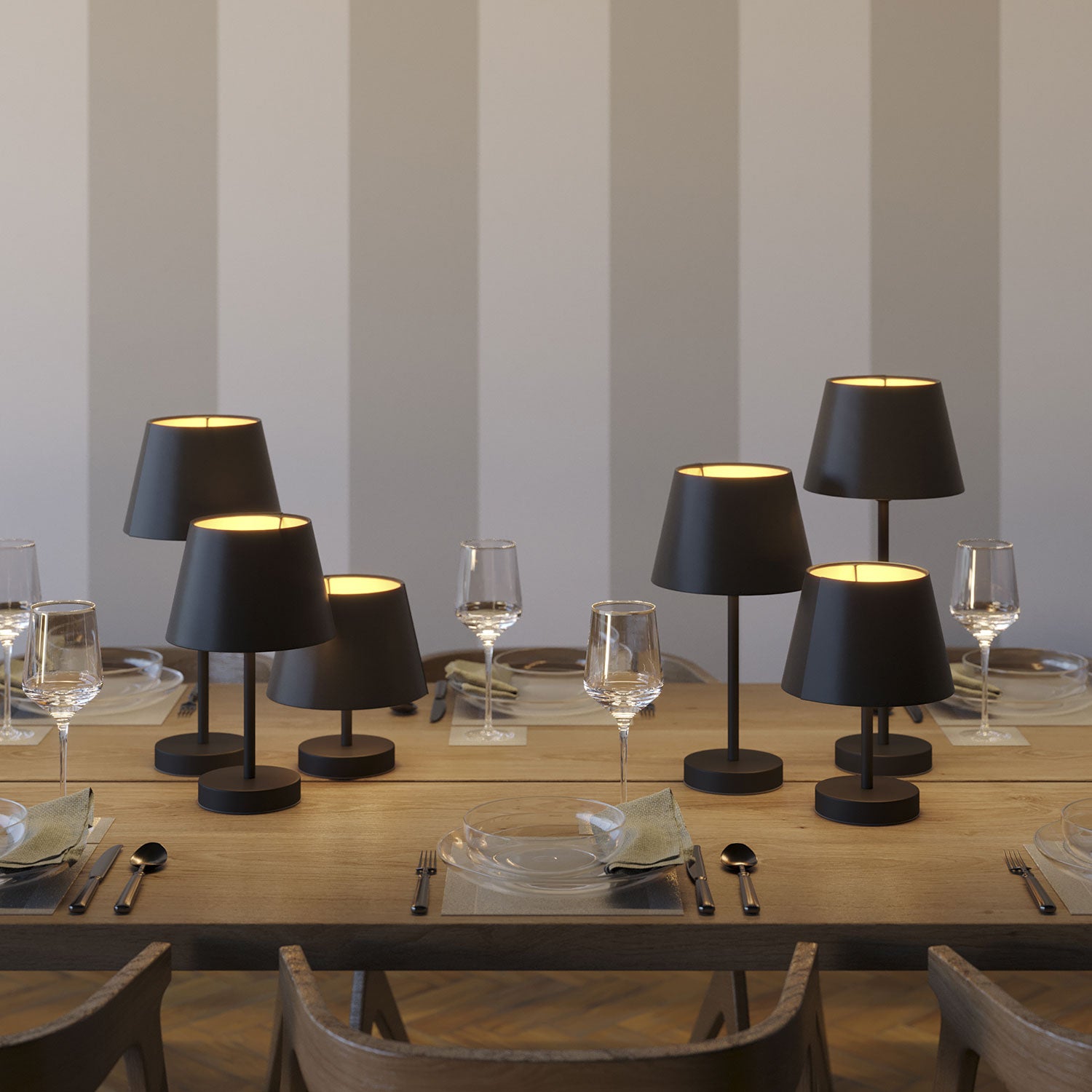 Paralume Impero con attacco E27 per lampada da tavolo o applique - Made in Italy - Cinette nero