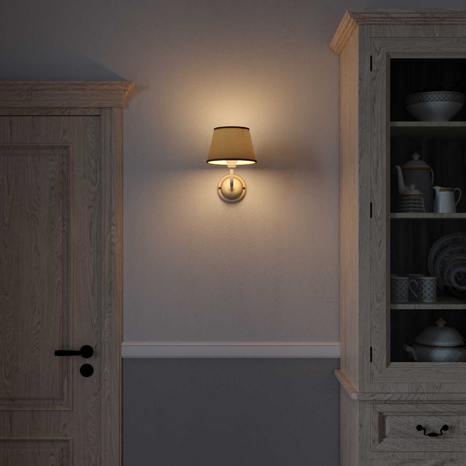 Paralume Impero con attacco E27 per lampada da tavolo o applique - Made in Italy - Juta naturale