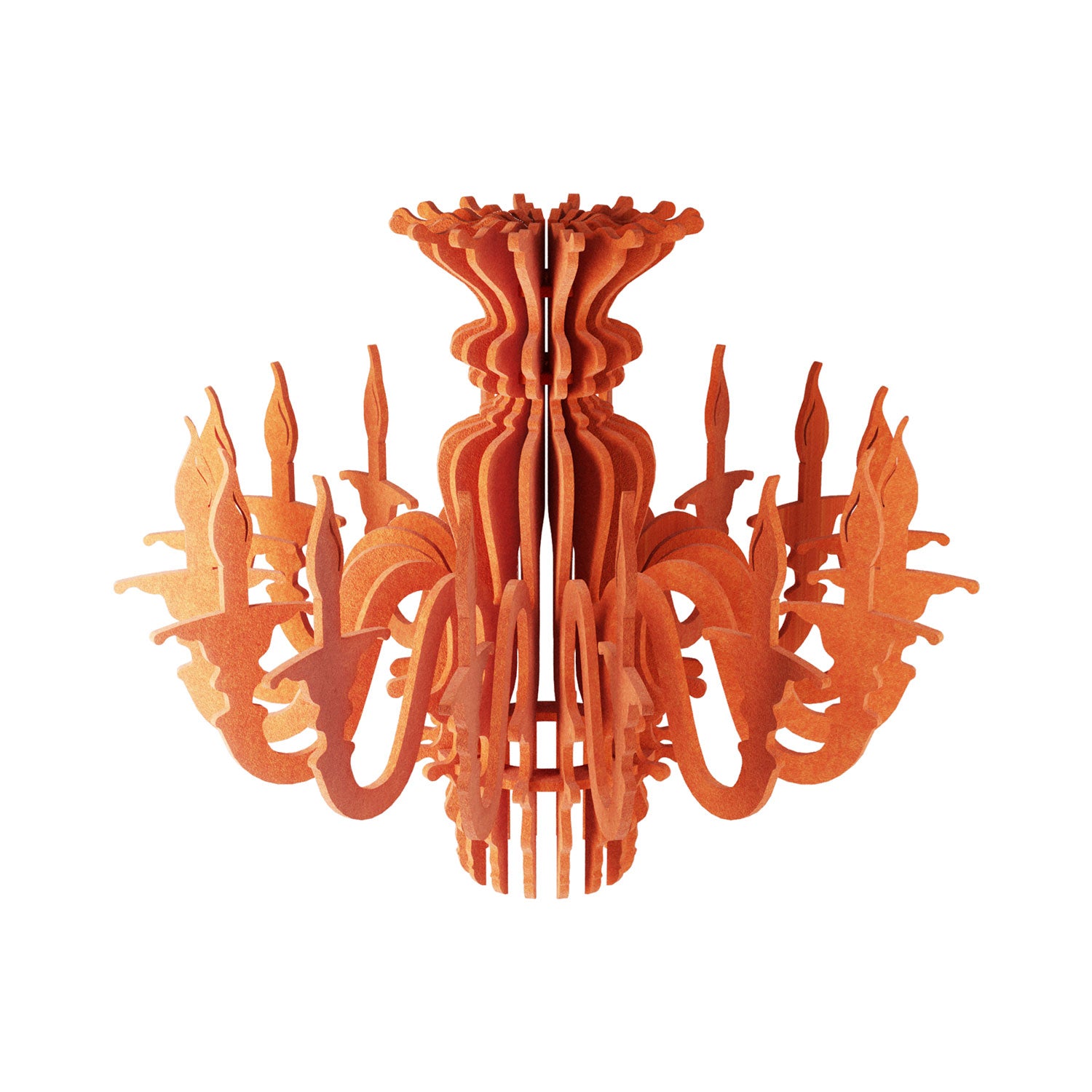Paralume classico SHHANDELIER in materiale fonoassorbente  - Arancione melange