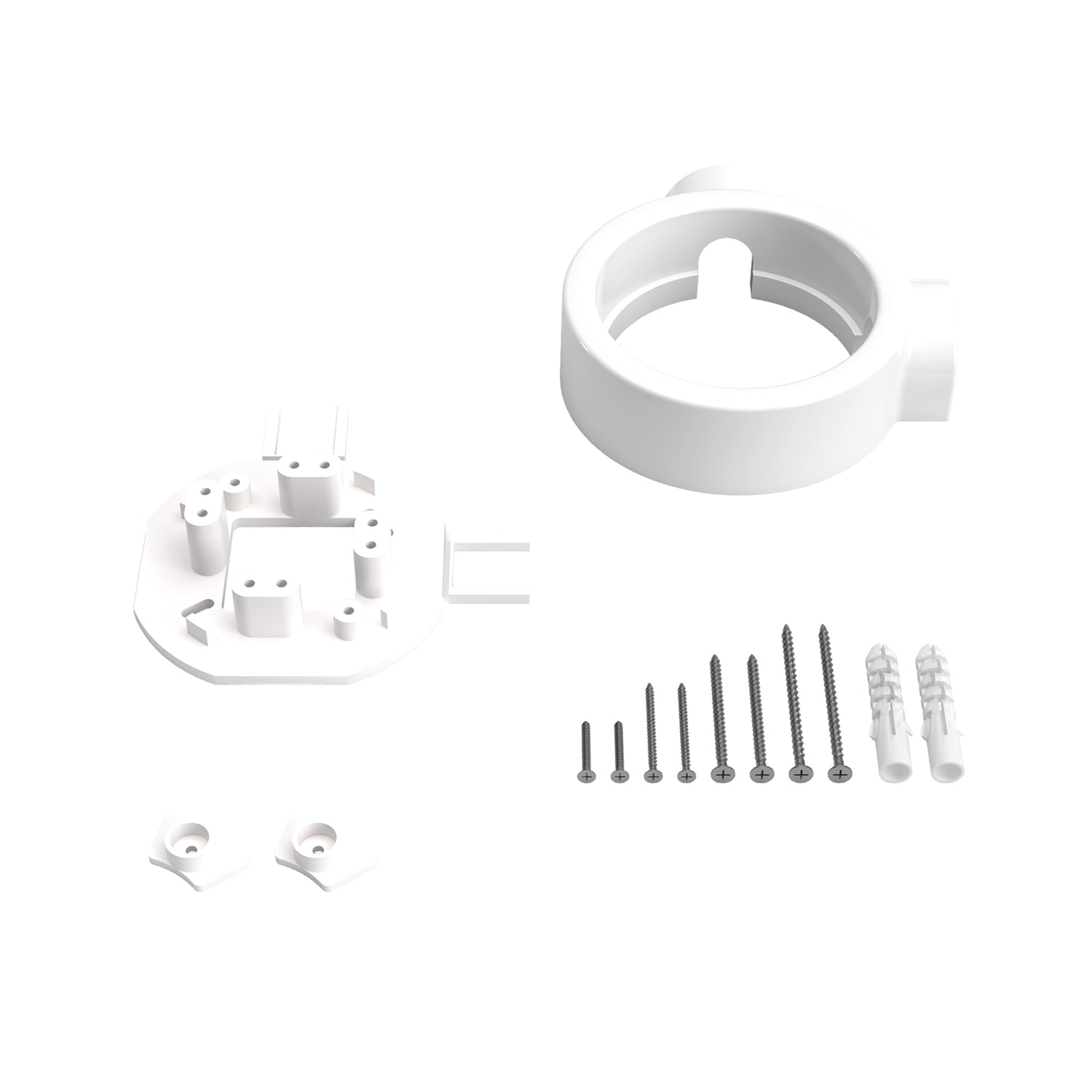 Base in porcellana bianca per presa elettrica e interruttore/deviatore compatibile con Creative-Tubes - da 1 a 4 uscite