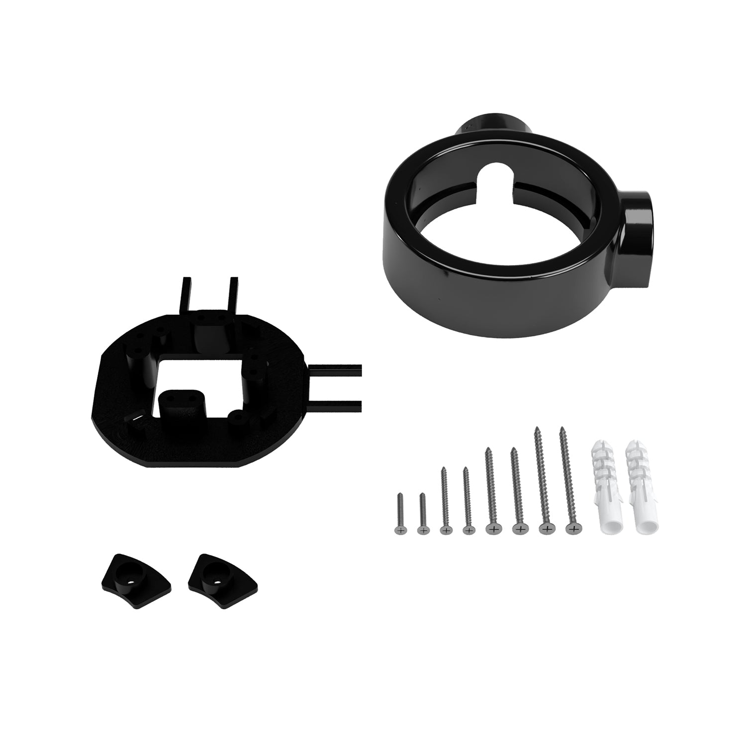 Base in porcellana nera per presa elettrica e interruttore/deviatore compatibile con Creative-Tubes - da 1 a 4 uscite