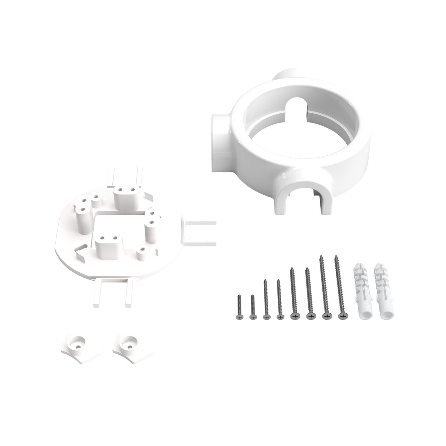 Base in porcellana bianca per presa elettrica e interruttore/deviatore compatibile con Creative-Tubes - da 1 a 4 uscite