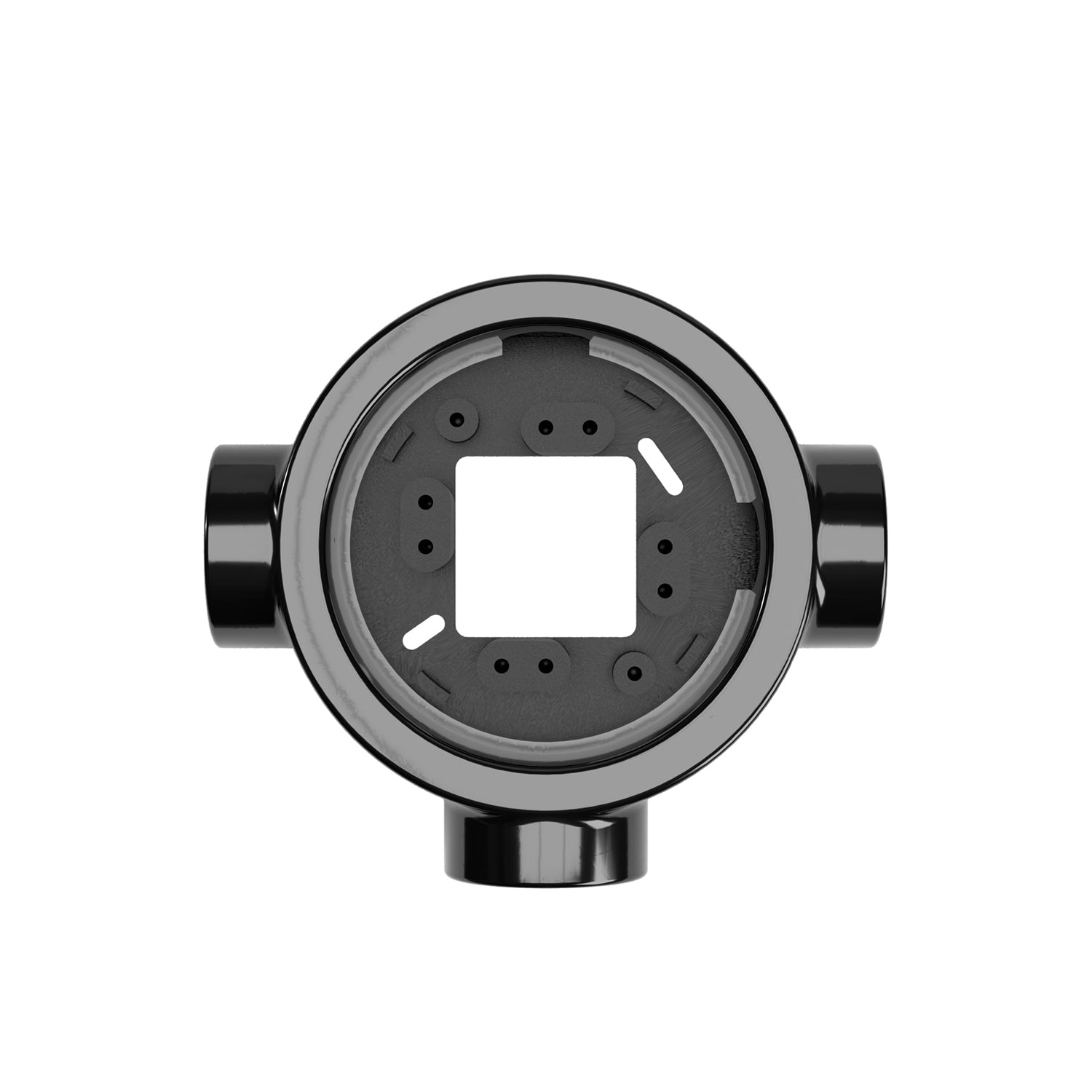 Base in porcellana nera per presa elettrica e interruttore/deviatore compatibile con Creative-Tubes - da 1 a 4 uscite