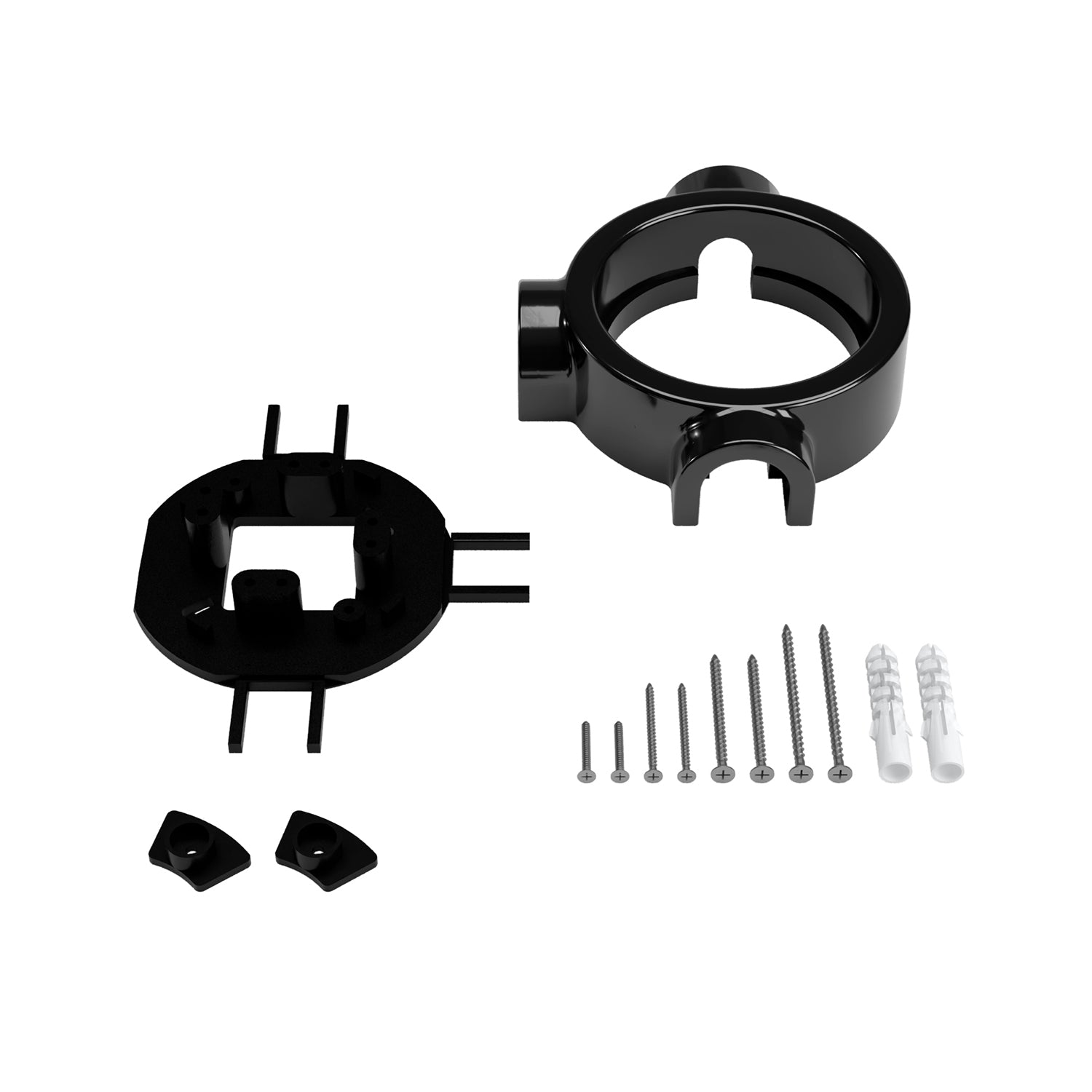 Base in porcellana nera per presa elettrica e interruttore/deviatore compatibile con Creative-Tubes - da 1 a 4 uscite
