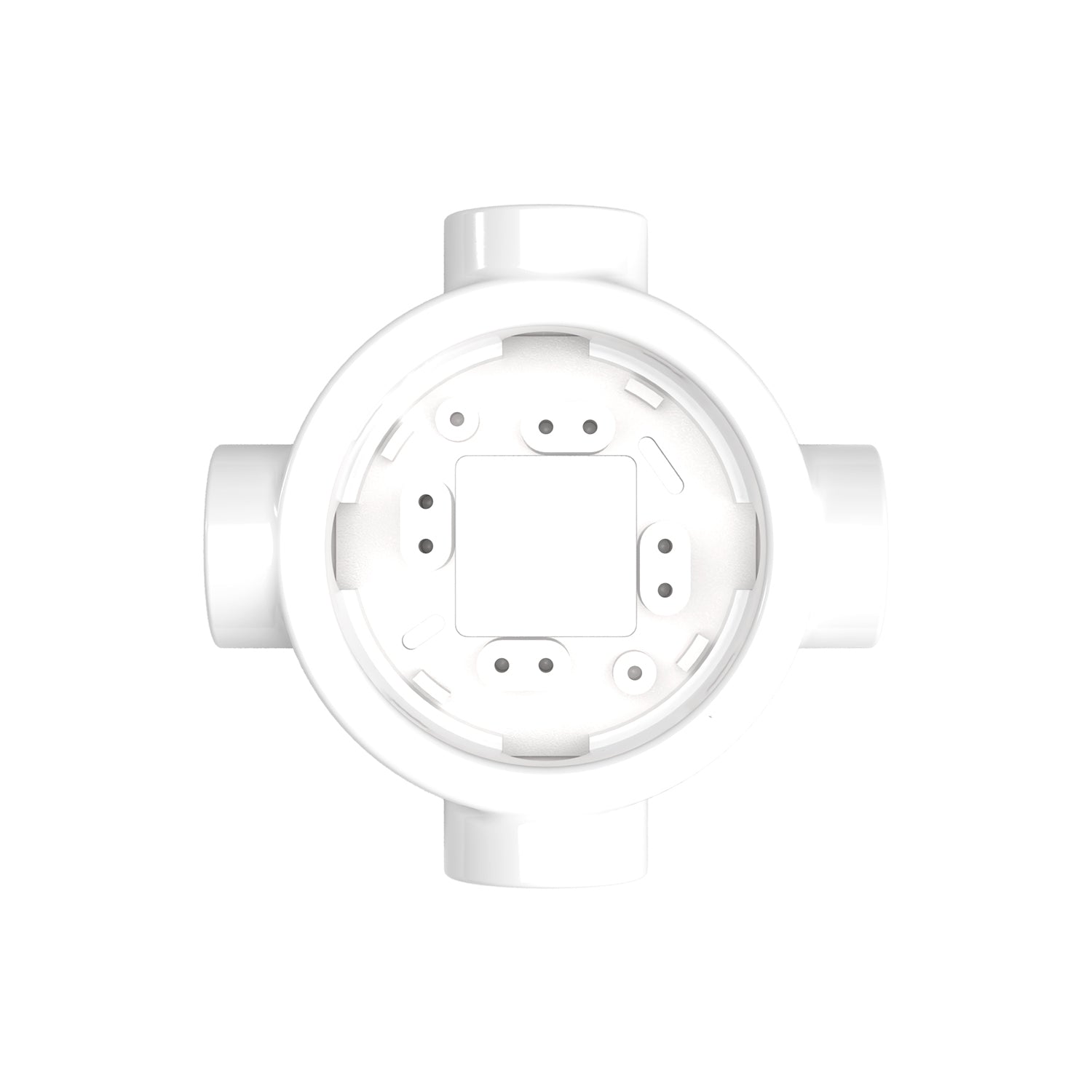 Base in porcellana bianca per presa elettrica e interruttore/deviatore compatibile con Creative-Tubes - da 1 a 4 uscite