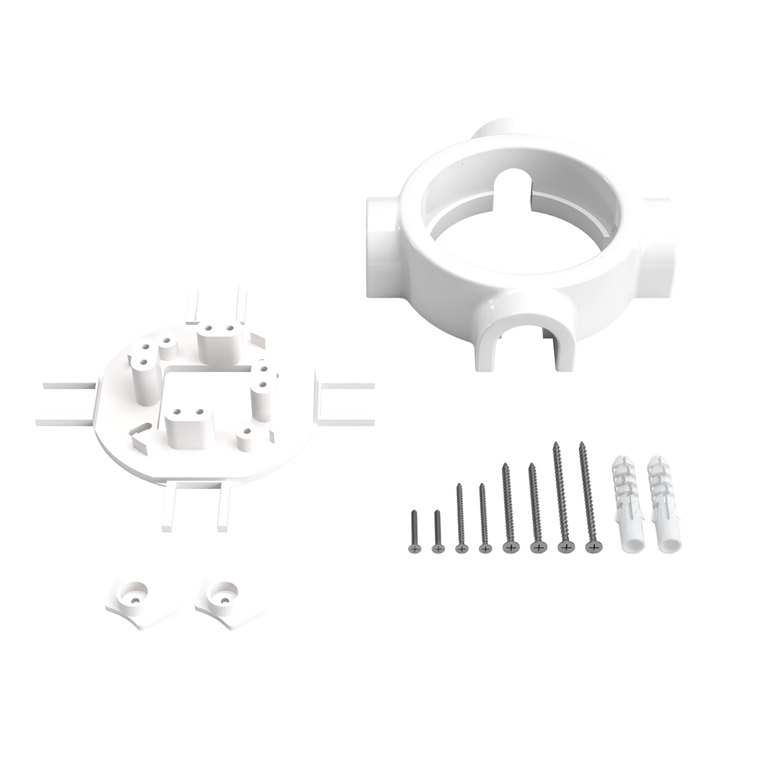 Base in porcellana bianca per presa elettrica e interruttore/deviatore compatibile con Creative-Tubes - da 1 a 4 uscite