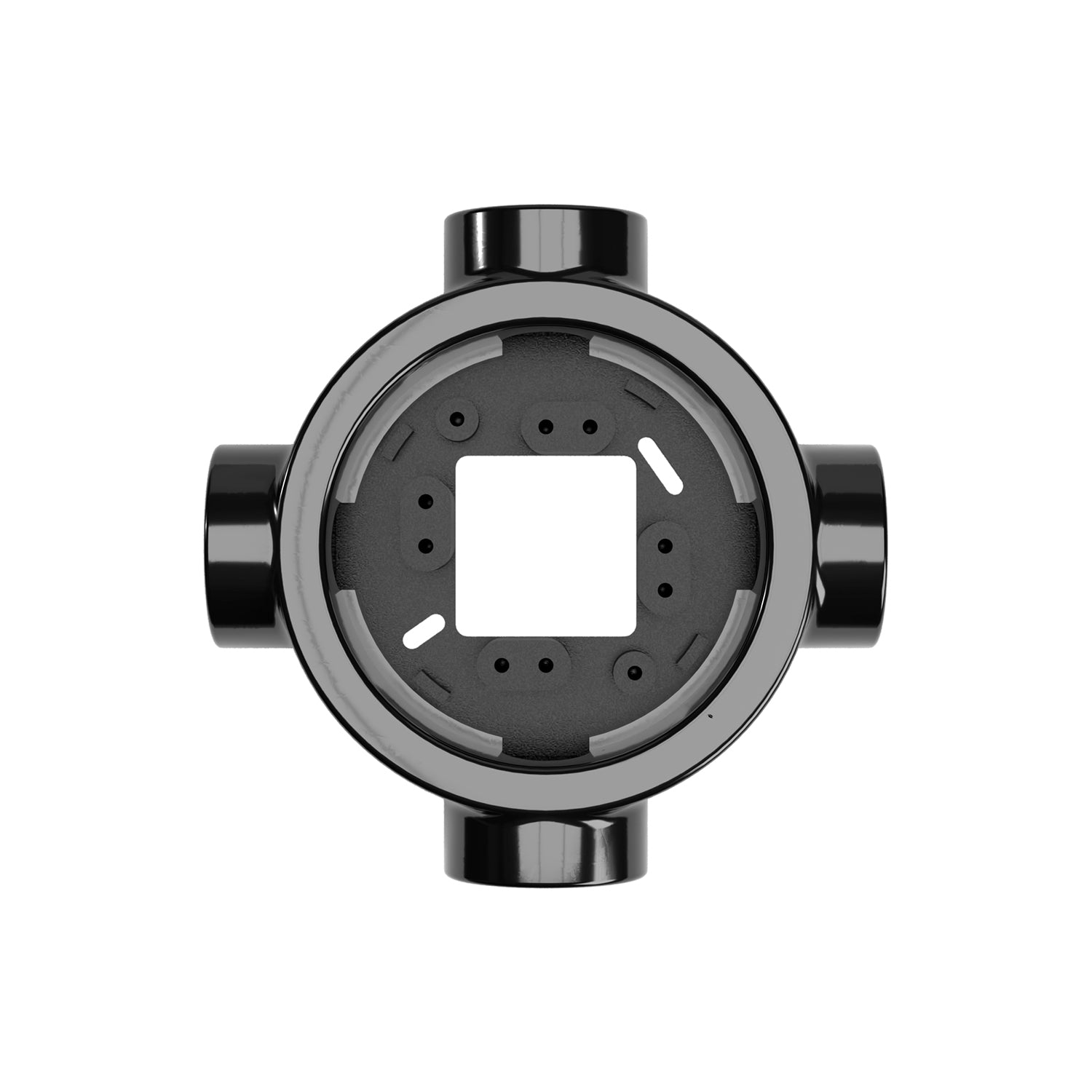 Base in porcellana nera per presa elettrica e interruttore/deviatore compatibile con Creative-Tubes - da 1 a 4 uscite