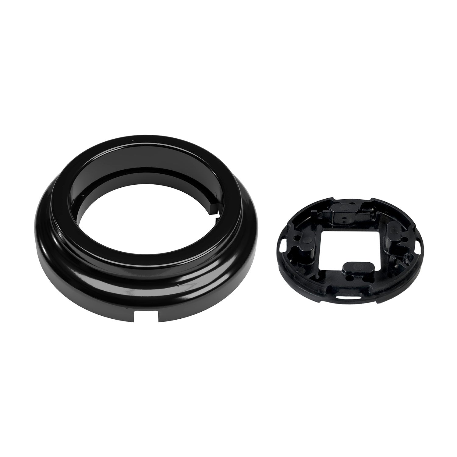 Base in porcellana per presa elettrica e per interruttore/deviatore  - Nero