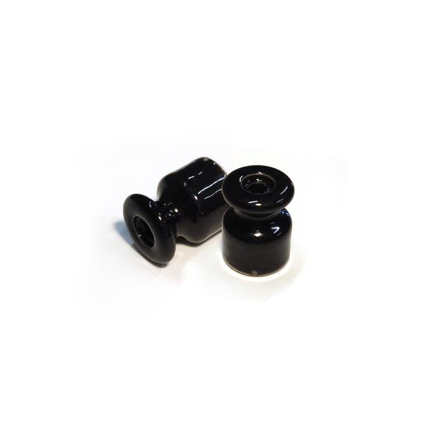 Isolatore in porcellana per impianto a parete 18 mm - Nero