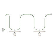 Catenaria Modulair da esterno IP65 con 2 paralumi e rosone - Bianco