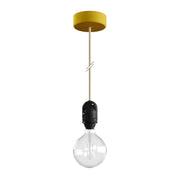 Modulair Lampada per paralume da esterni con 1,5 m cavo tessile, rosone e portalampada IP65 waterproof - Mostarda