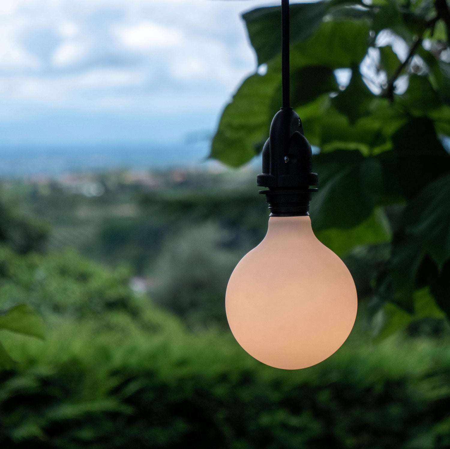 Modulair Lampada da esterno per paralume con 5 m cavo tessile, decentatore, rosone e portalampada IP65 - Grafite