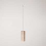 Lampada a sospensione per binari con cavo tessile e Tub-E27 - Neutro