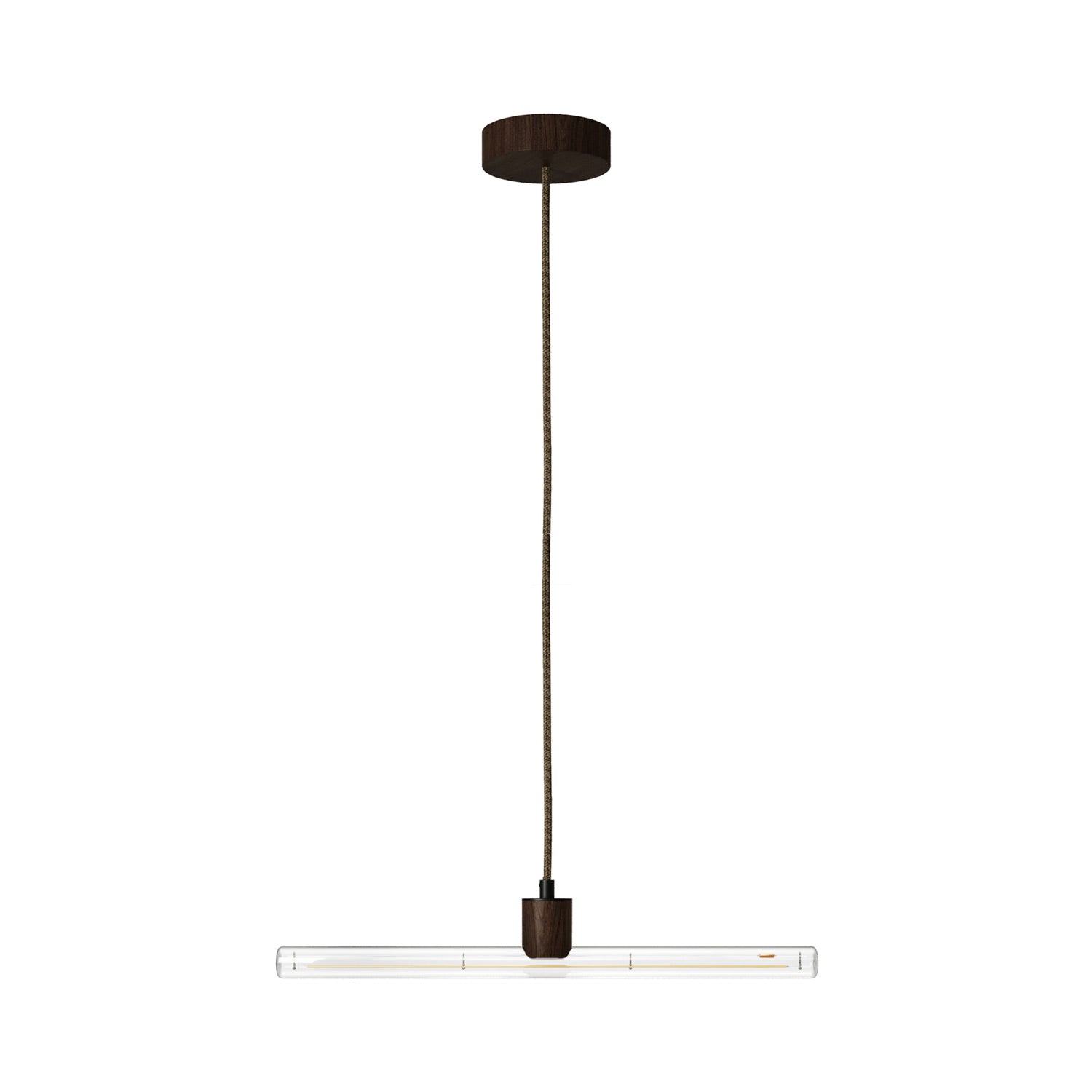 Lampada a sospensione esse14 con attacco S14d - Effetto Wengé