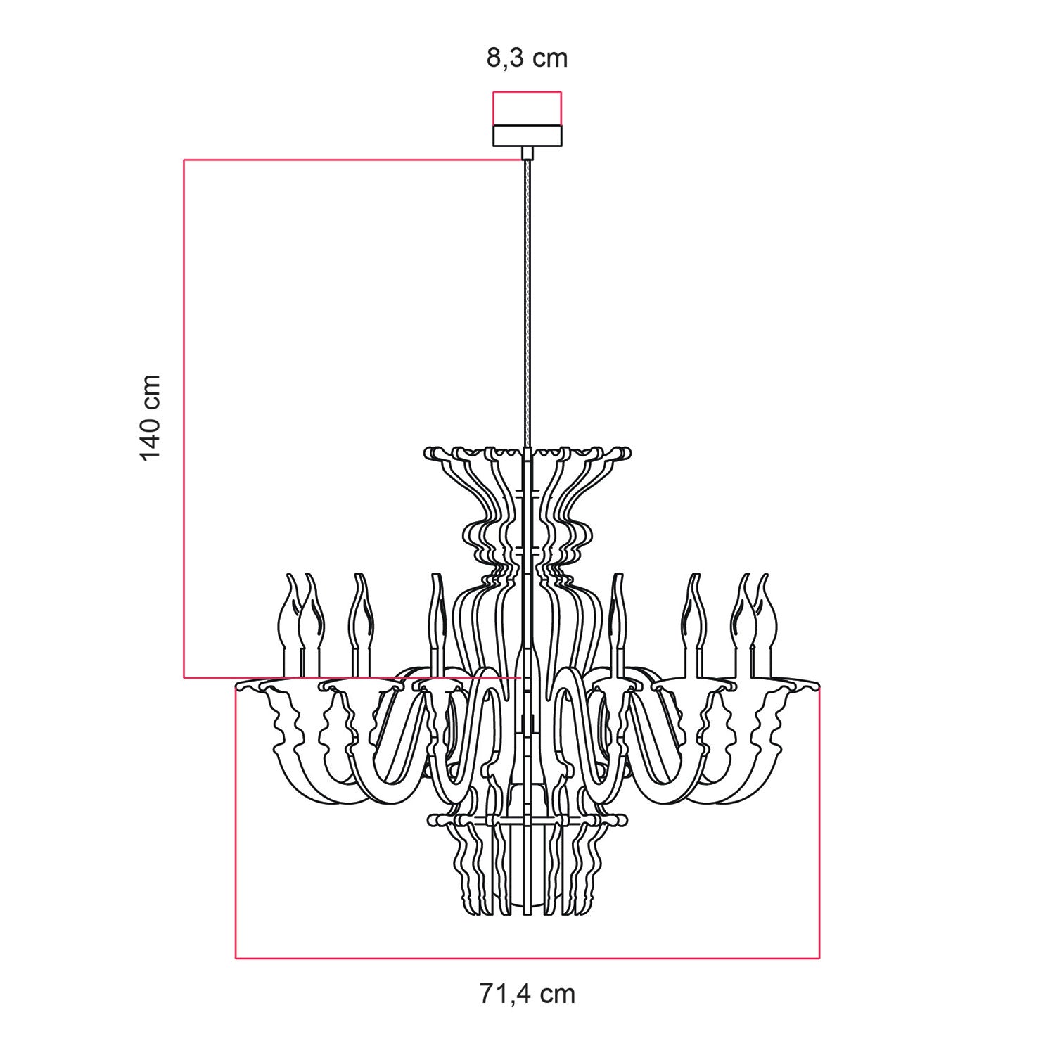 Lampada a sospensione con paralume classico SHHANDELIER in materiale fonoassorbente  - Nero melange