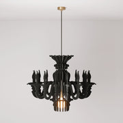 Lampada a sospensione con paralume classico SHHANDELIER in materiale fonoassorbente  - Nero melange