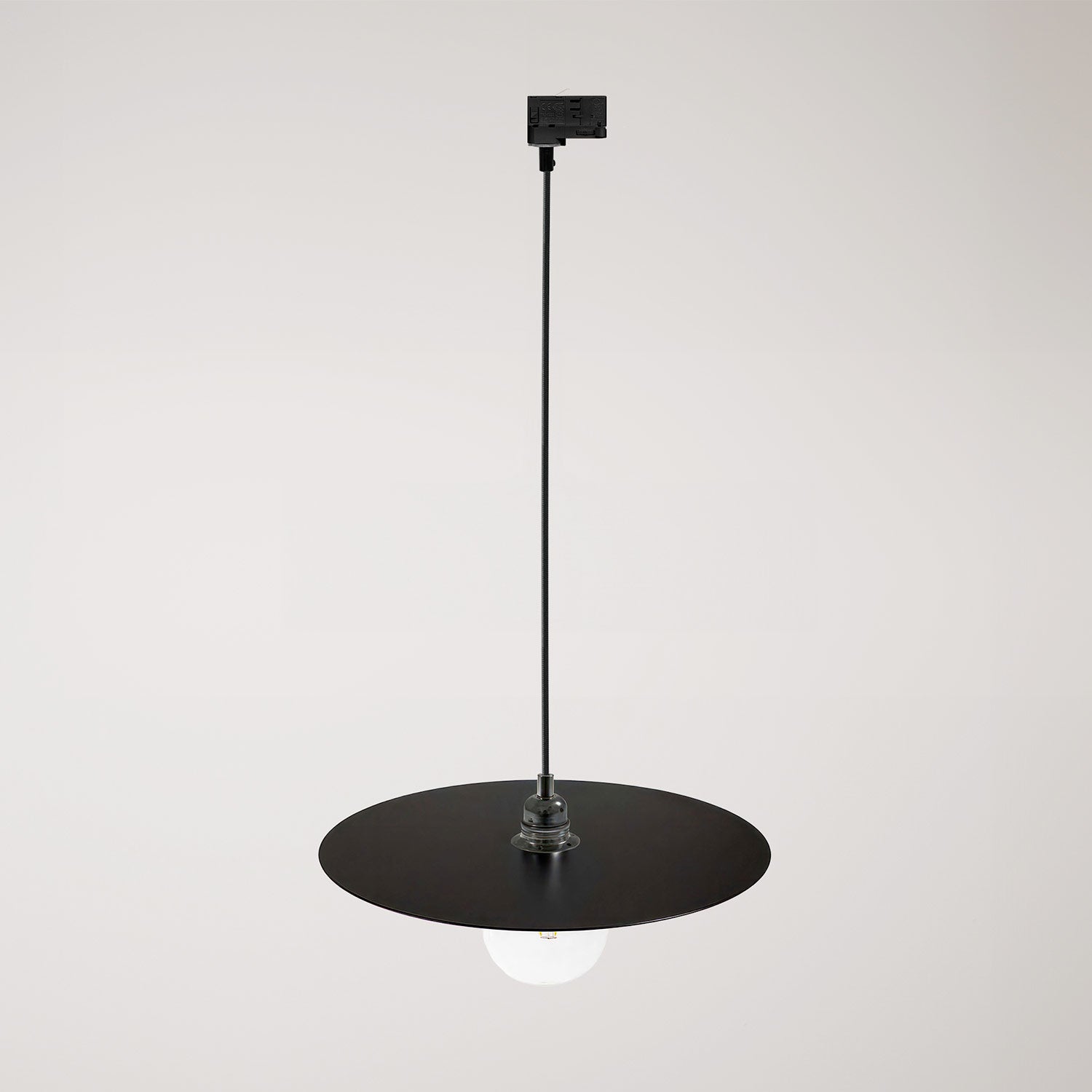 Lampada a sospensione per binari con paralume XL Ellepi - Nero