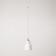 Lampada a sospensione con paralume Vaso e adattatore per binari - Bianco lucido