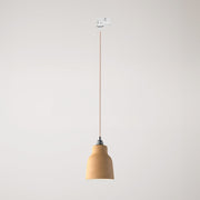 Lampada a sospensione con paralume Vaso e adattatore per binari - Terracotta striato