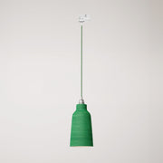 Lampada a sospensione con paralume Bottiglia e adattatore binari - Evergreen striato