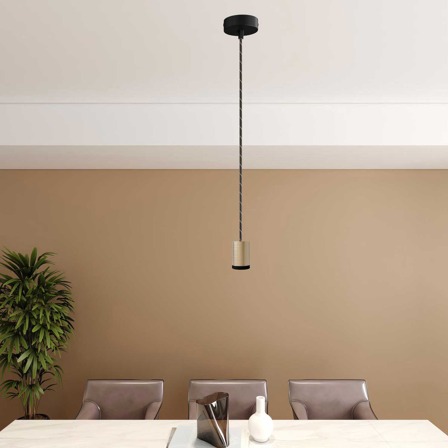 Lampada faretto a sospensione singola Mini Spotlight GU1d0  - Bronzo satinato