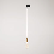 Lampada a sospensione con finiture in metallo satinato per binari - Bronzo satinato