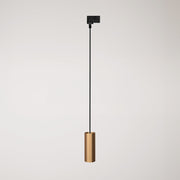 Lampada a sospensione con paralume Tub-E14 per binari - Bronzo satinato