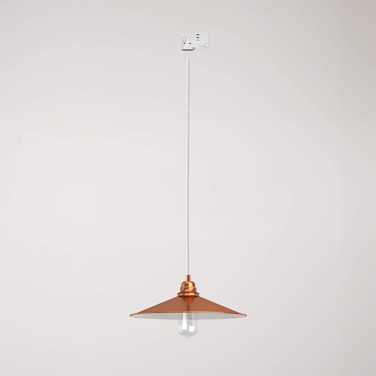 Lampada a sospensione con paralume Swing per binari - Rame