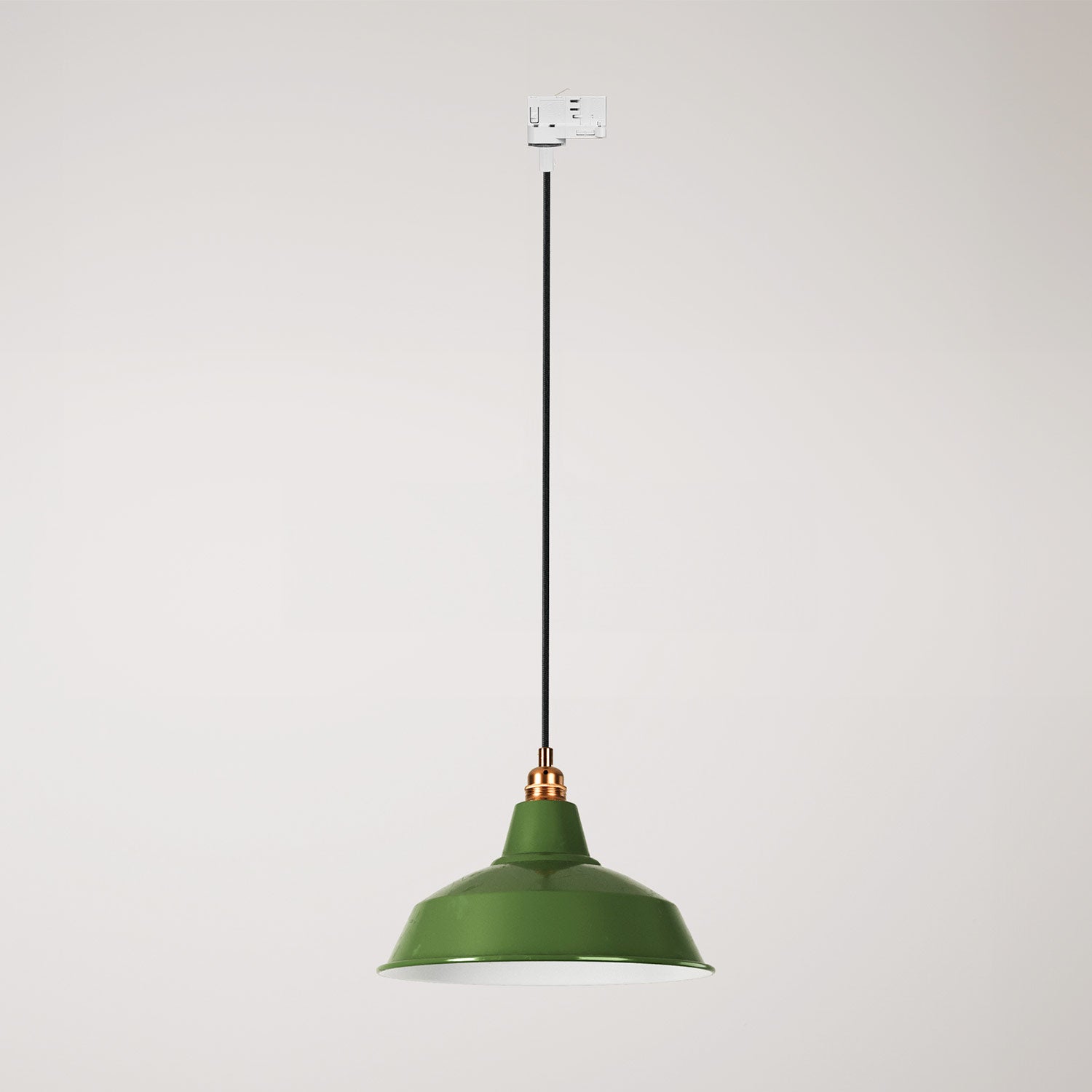Lampada a sospensione con paralume Bistrot per binari - Verde
