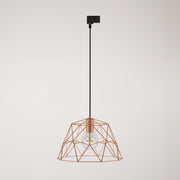 Lampada a sospensione con paralume Dome per binari - Rame