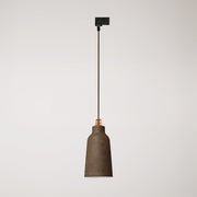 Lampada a sospensione con paralume Bottiglia e adattatore binari - Effetto corten