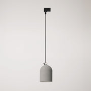 Sospensione per binario con paralume mini Campana in ceramica - Effetto cemento