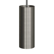 Lampada a sospensione completa di cavo tessile, paralume Tub-E14 e finiture in metallo - Titanio satinato