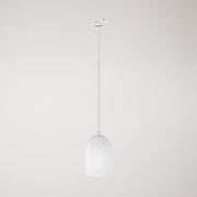 Lampada a sospensione con paralume Ghostbell per binario - Bianco