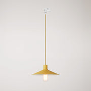 Lampada a sospensione con paralume Swing Pastel per sistemi a binari - Mostarda