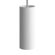Lampada a sospensione completa di cavo tessile, paralume Tub-E14 e finiture in metallo - Bianco