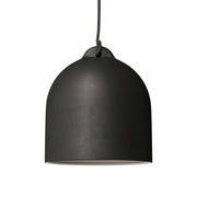 Lampada a sospensione completa di cavo tessile e paralume Campana M in ceramica - Lavagna