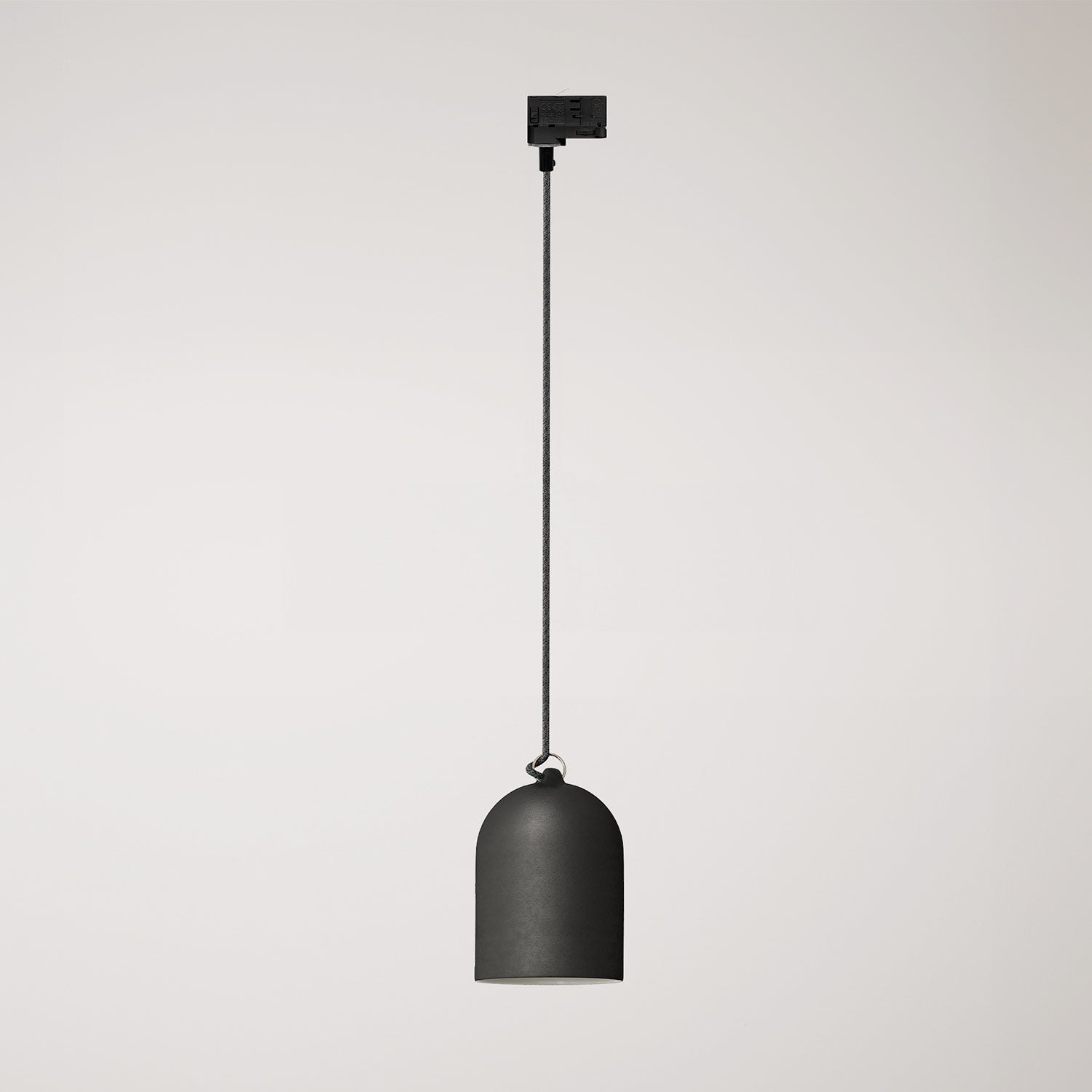 Sospensione per binario con paralume mini Campana in ceramica - Lavagna