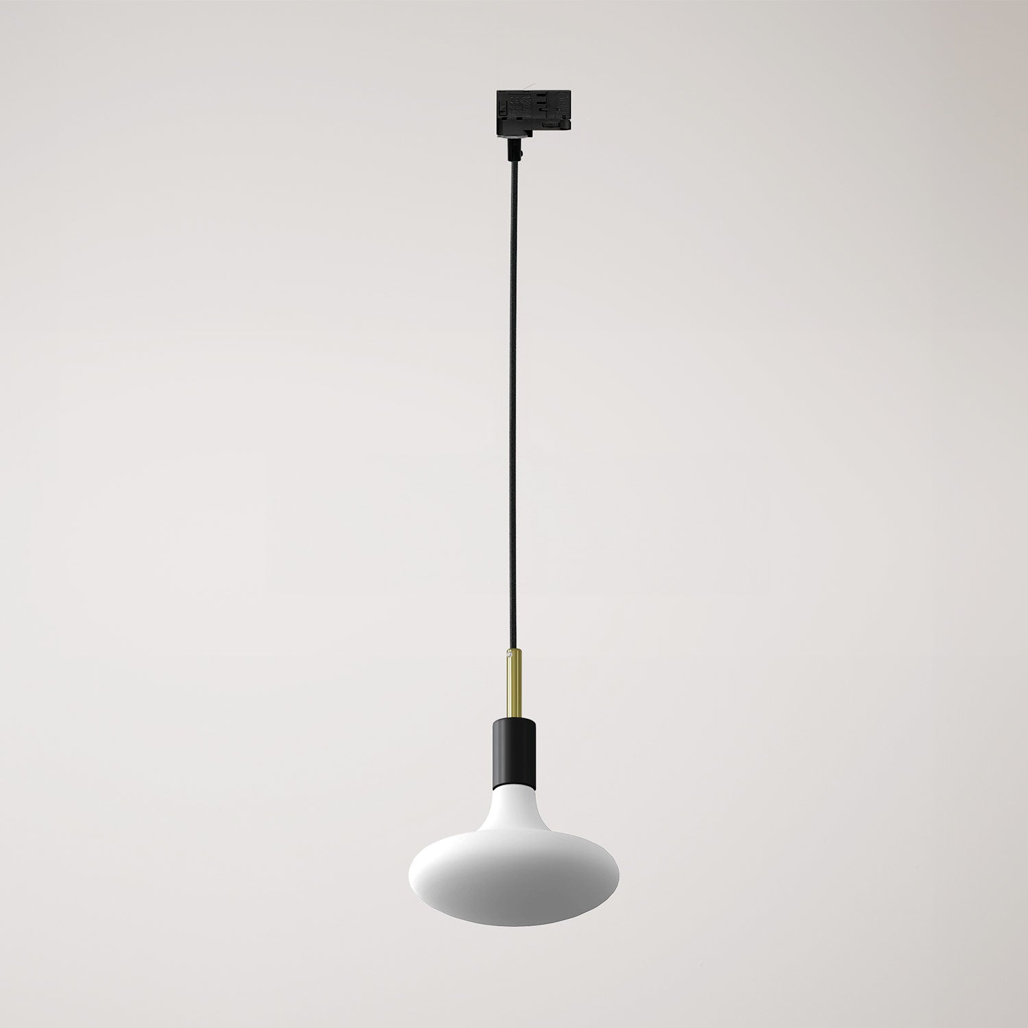 Lampada a sospensione per binario con serracavo da 7cm  - Nero
