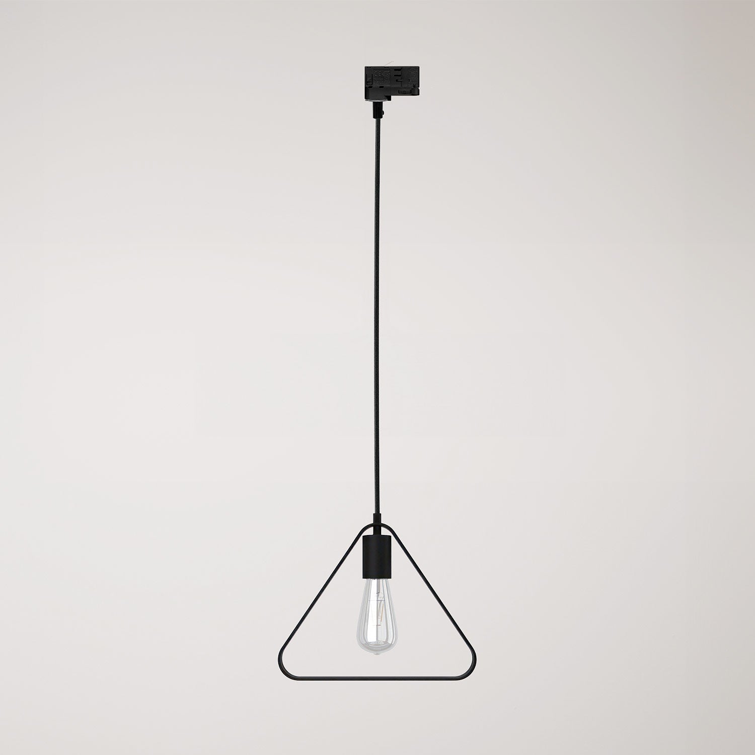 Lampada a sospensione con paralume Duedì Apex a binari - Nero