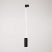 Lampada a sospensione con paralume Tub-E14 per binari - Nero