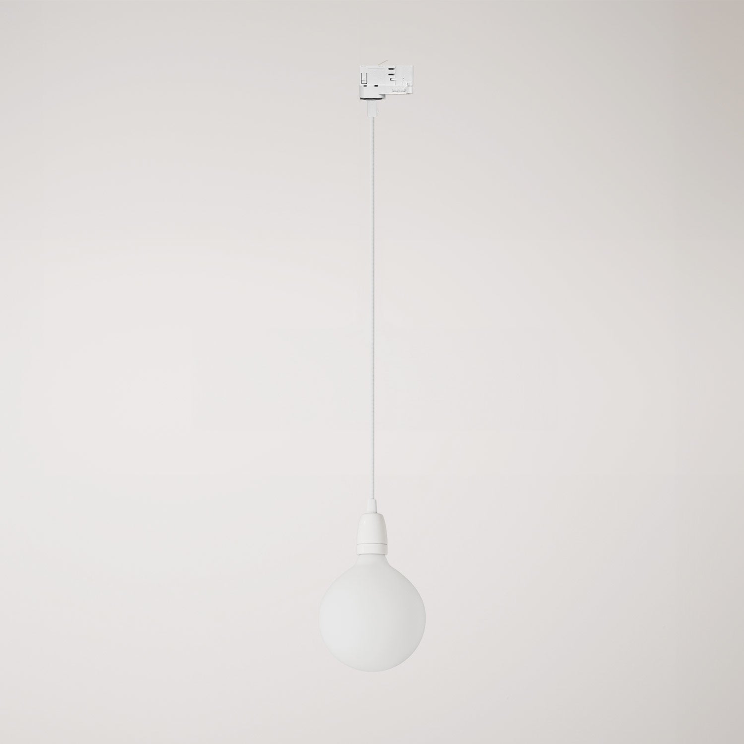 Lampada a sospensione per binari con finiture in porcellana colorata - Bianco