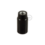 Kit portalampada E14 in bakelite - Nero